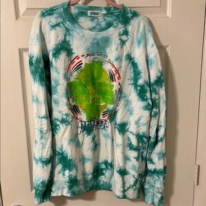 Prince (Pacsun) Tie-Dye Shirt - Green and White